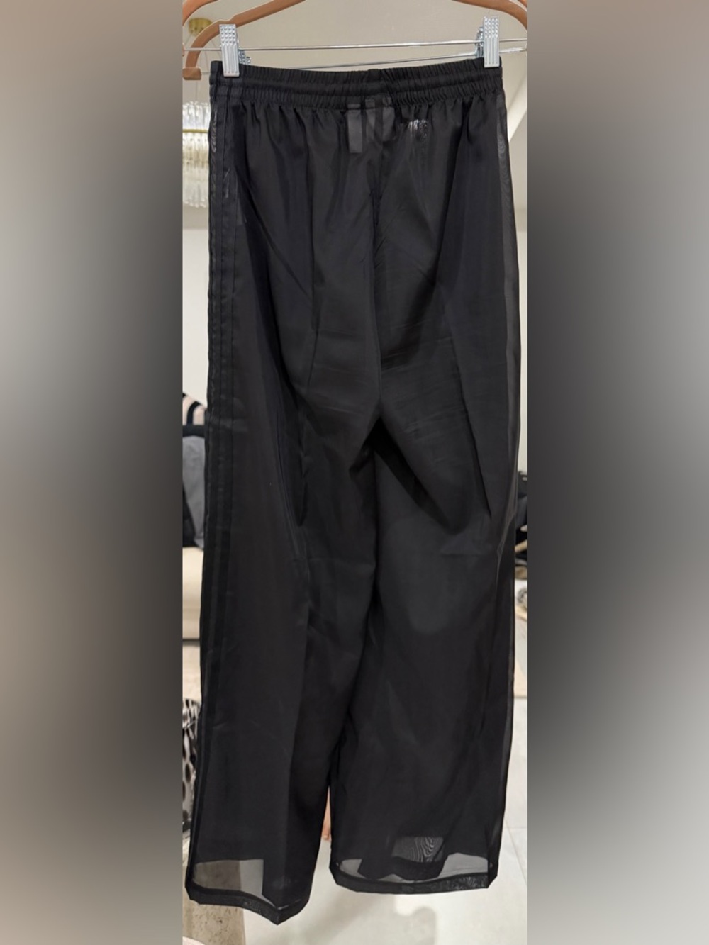 Adidas Black Women’s Wide-Leg Sheer Dress Pants Size XS - Picture 7 of 9